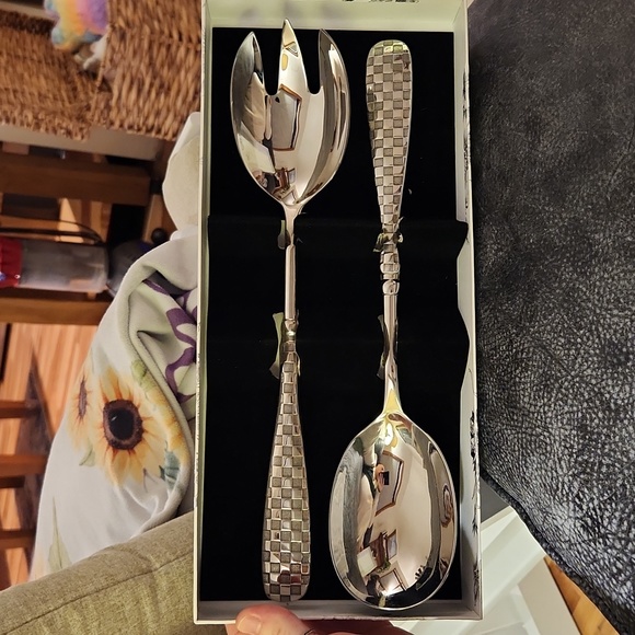 Mckenzie childs salad serving set - Picture 2 of 2